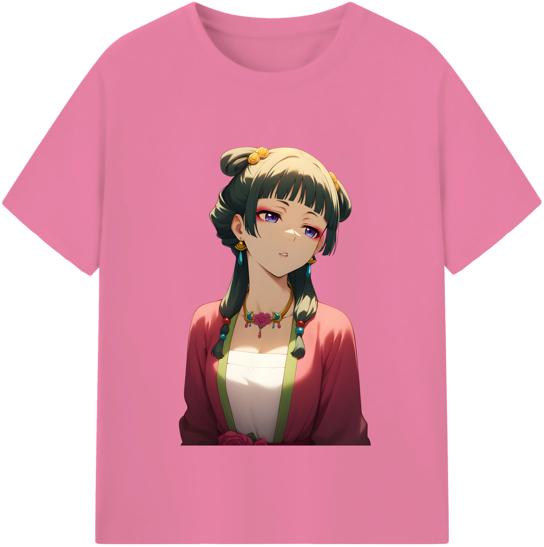 （画像用） 薬屋のひとりごと The Apothecary Diaries 綿100％半袖Tシャツ（フロントプリント）